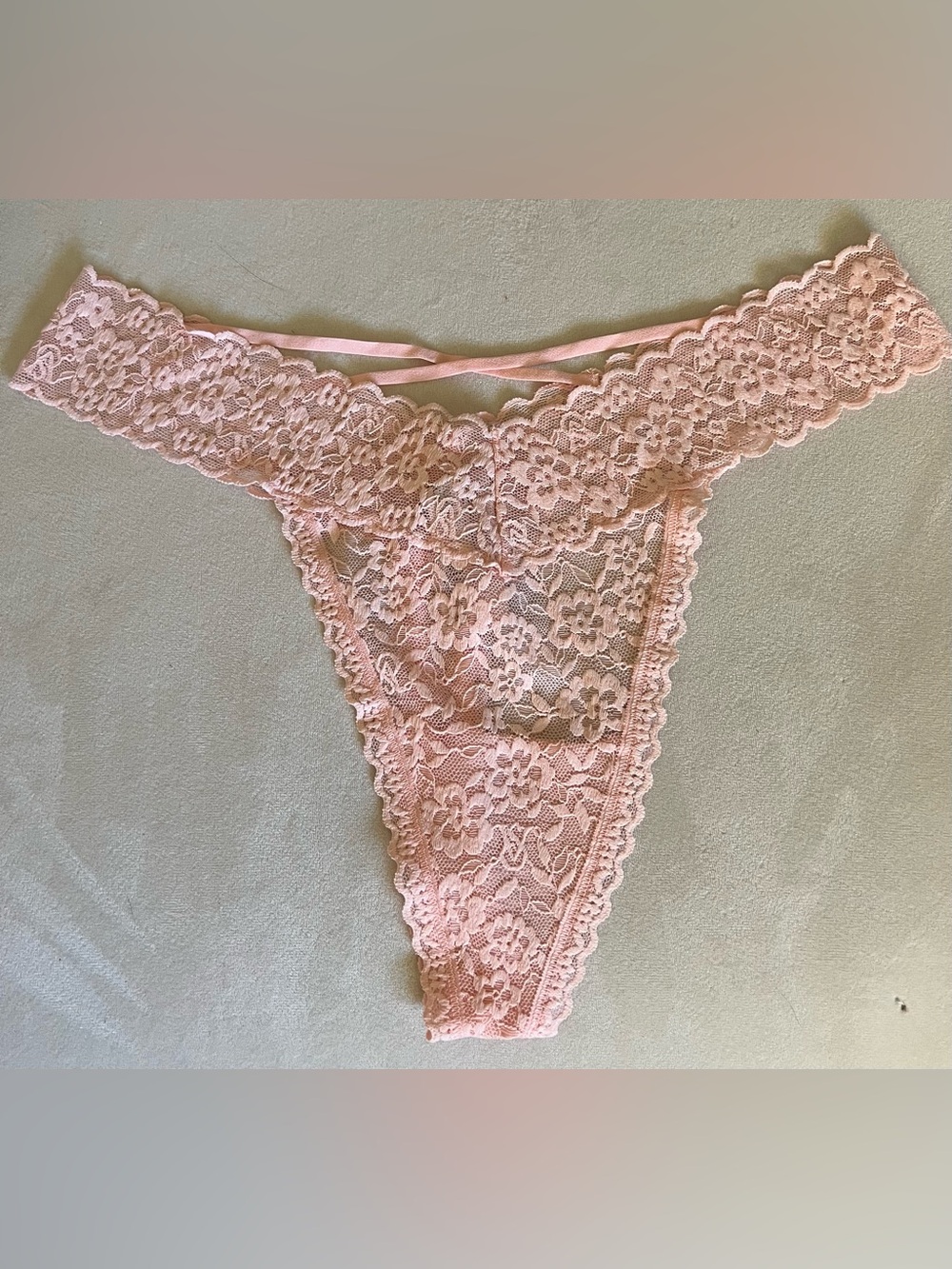 NWT Victoria’s Secret lace thong panties, size XL